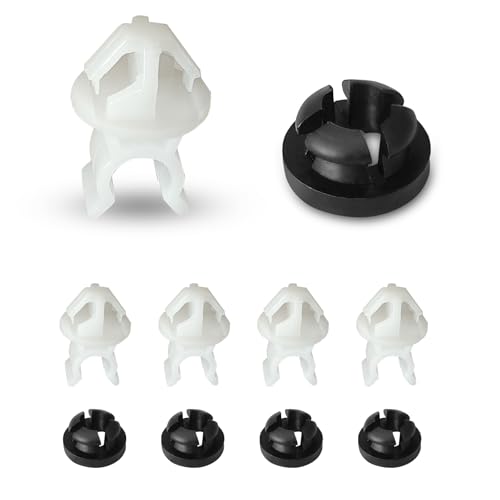 Lunwag 10 PCS Hood Prop Rod Holder Clip Grommet Car Hood Rod Grommet Clips for Honda Accord Civic CRV Odyssey Replaces 91503SS0003 91604SD2013 Black White - Image 1