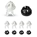 Lunwag 10 PCS Hood Prop Rod Holder Clip Grommet Car Hood Rod Grommet Clips for Honda Accord Civic CRV Odyssey Replaces 91503SS0003 91604SD2013 Black White - Image 2