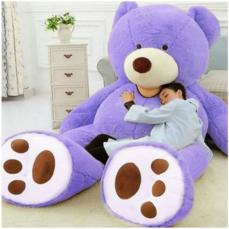 Fengheshun 6.5 Feet Huge Giant Teddy Bear Cover, Big Bear Costume Suit (Not Filled),(Purple, 2 m) - Image 5