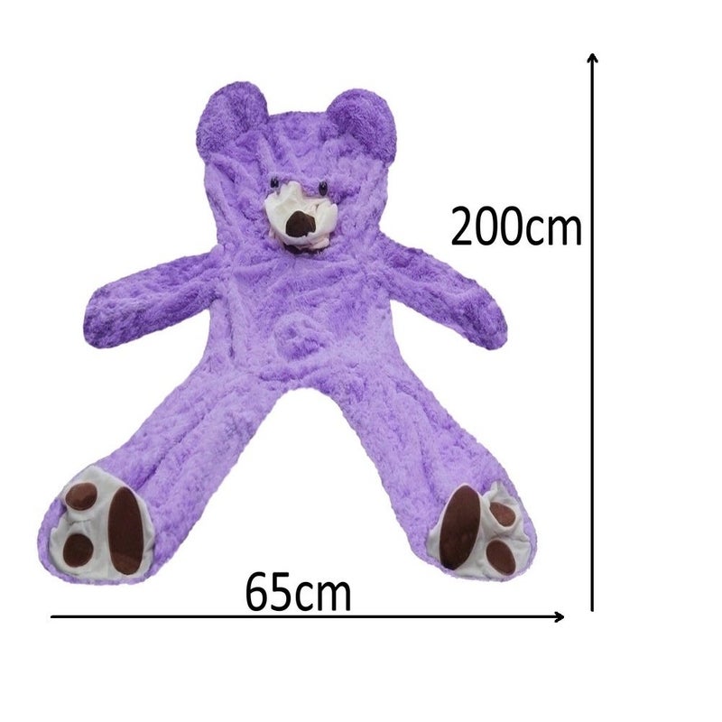 Fengheshun 6.5 Feet Huge Giant Teddy Bear Cover, Big Bear Costume Suit (Not Filled),(Purple, 2 m) - Image 3