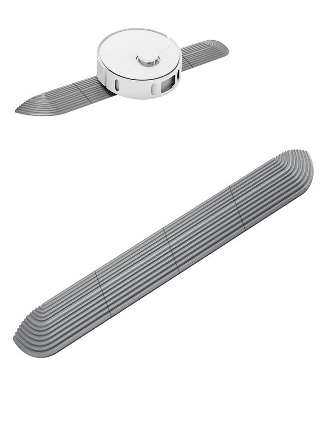 Threshold Ramps for Doorways, 0.63" Rubber Robot Vacuum Ramp, Non-Slip Connectable Doorway Transition Strip, Compatible with Roomba, iRobot, Roborock, Shark, Ecovacs (Gray) - Image 1