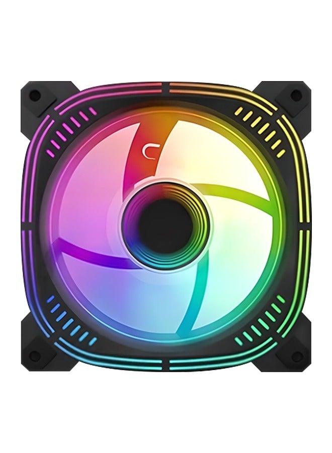 ARGB CPU Fan with Smart Temp Control | 1600RPM High-Speed Cooling Fan | Silent Hydraulic Bearing  40,000H Ultra-Long Lifespan for Gaming, Editing  Office Use (Black) - Image 1