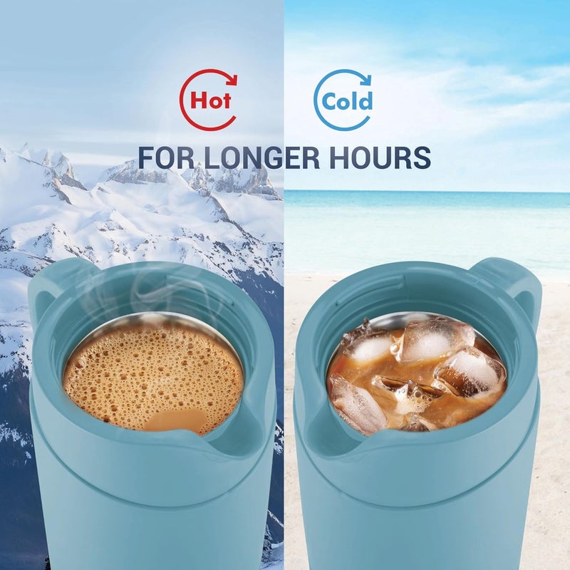 Milton Milton Renova 500 Water Jug PU Insulated Inner Stainless Steel Hot Cold Jug BPA Free Leak Proof 500 ml Special Blue Ideal for Tea Coffee Water Hot Beverages - Image 3