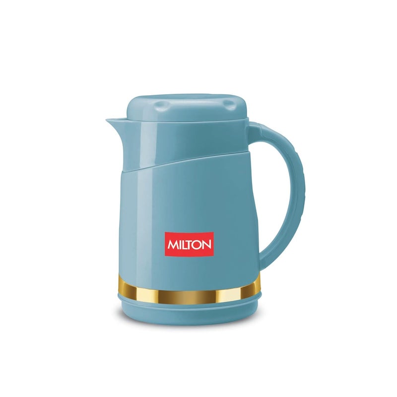 Milton Milton Renova 500 Water Jug PU Insulated Inner Stainless Steel Hot Cold Jug BPA Free Leak Proof 500 ml Special Blue Ideal for Tea Coffee Water Hot Beverages - Image 1