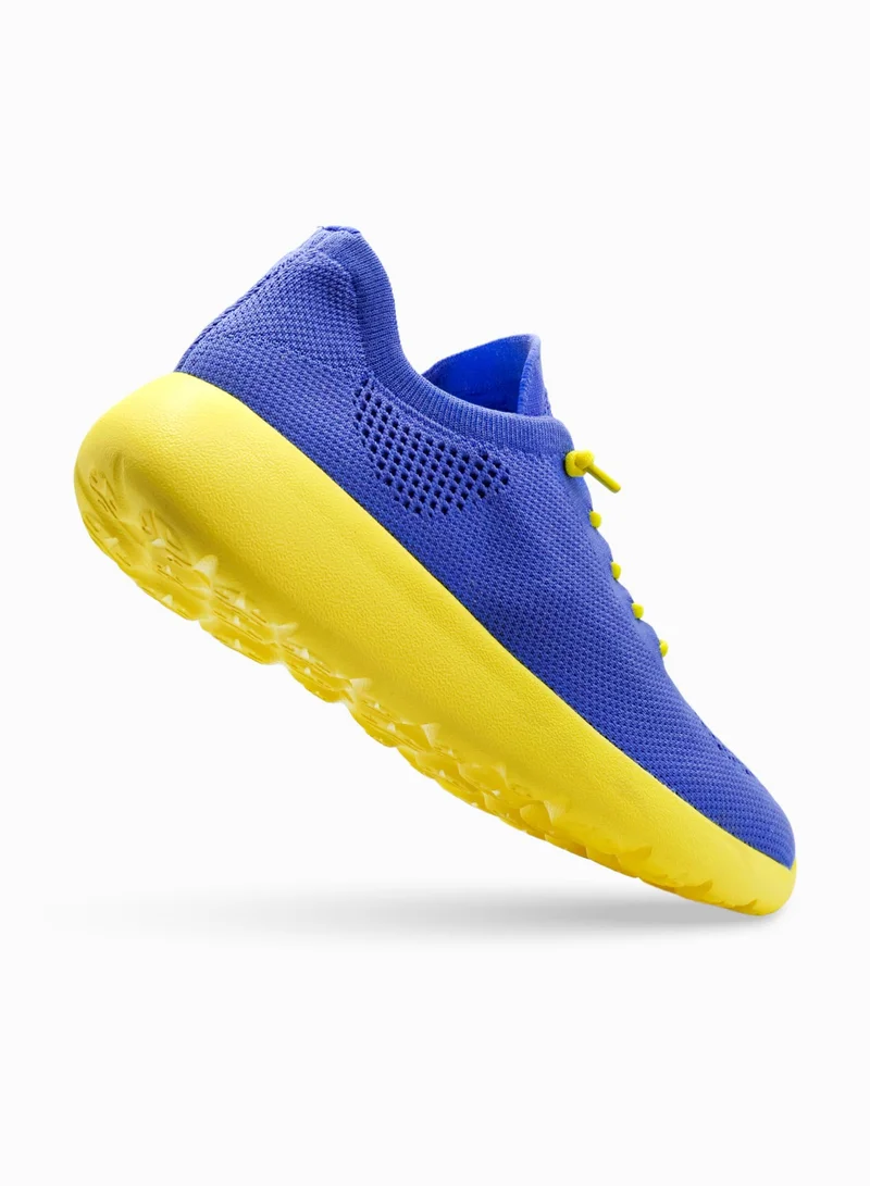 Duozoulu Yellow Blue Fashion Lace-Up Walking Sneaker for Women | Best Price UAE