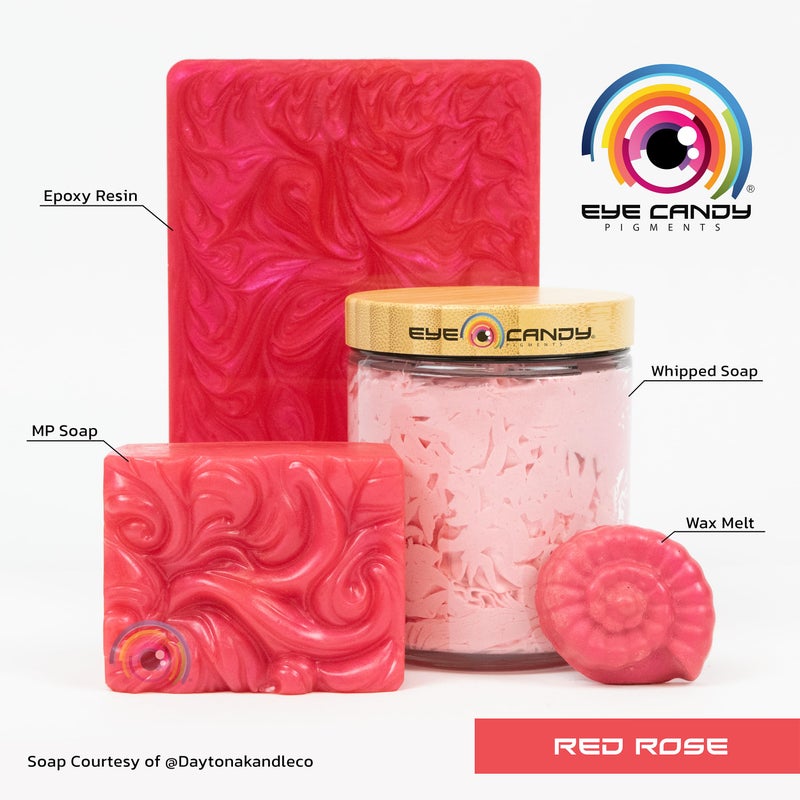 Eye Candy Pigments Premium Red Mica Powder - Red Rose (50gr) - for Epoxy, Resin, Soap, Paint, Woodworking, Acrylic Pouring, Bath Bombs, Fishing Lures - DIY Arts and Crafts Additive - Image 2