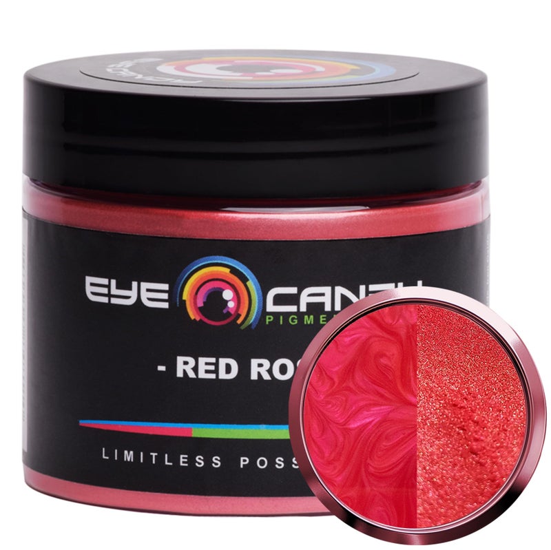 Eye Candy Pigments Premium Red Mica Powder - Red Rose (50gr) - for Epoxy, Resin, Soap, Paint, Woodworking, Acrylic Pouring, Bath Bombs, Fishing Lures - DIY Arts and Crafts Additive - Image 1