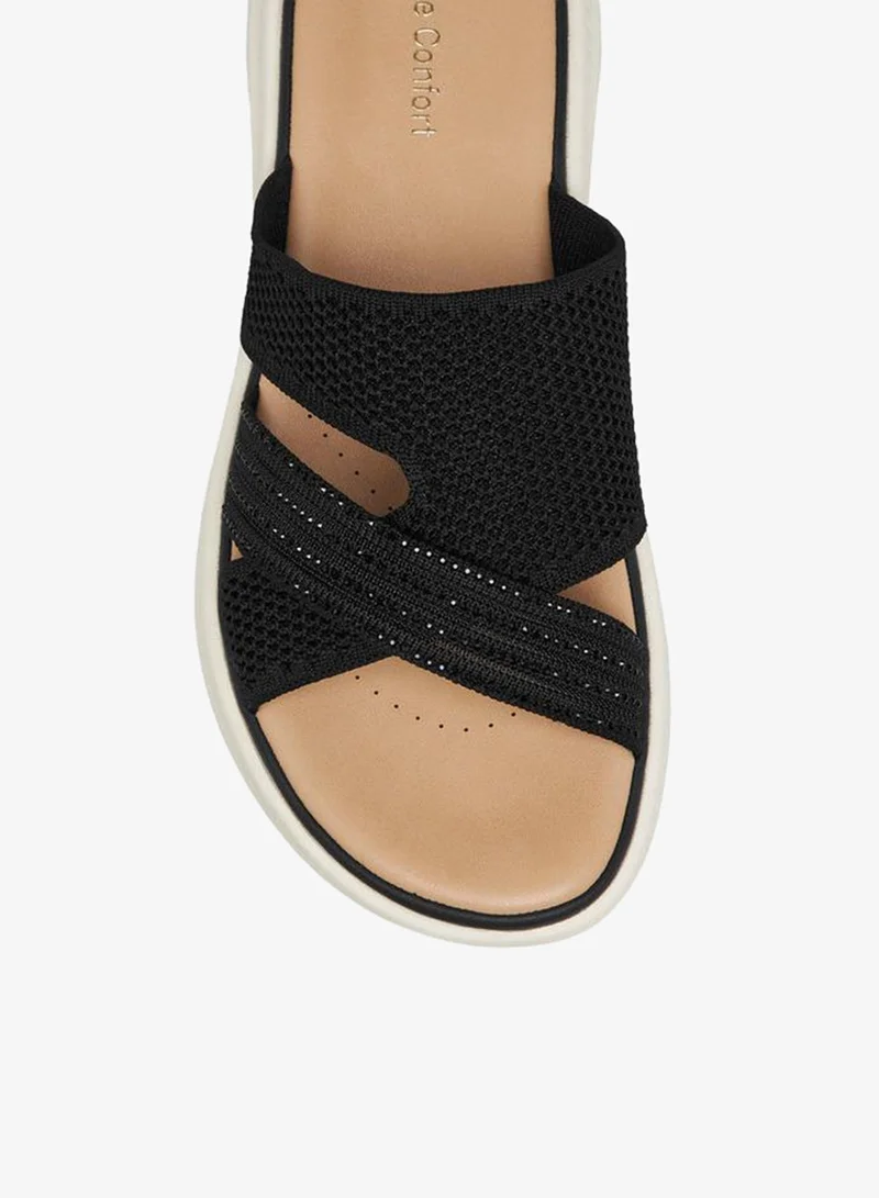 Le Confort BLACK Women Embellished Flyknit Sandals for Women | Best Price UAE