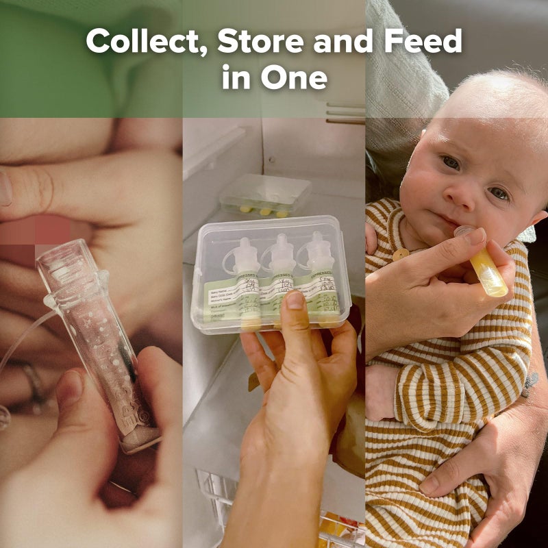 haakaa Manual Breast Pump 5oz/150ml & Silicone Colostrum Collector Kit Ready-to-Use Pack (0.1oz/4ml, 6pcs) - Image 4