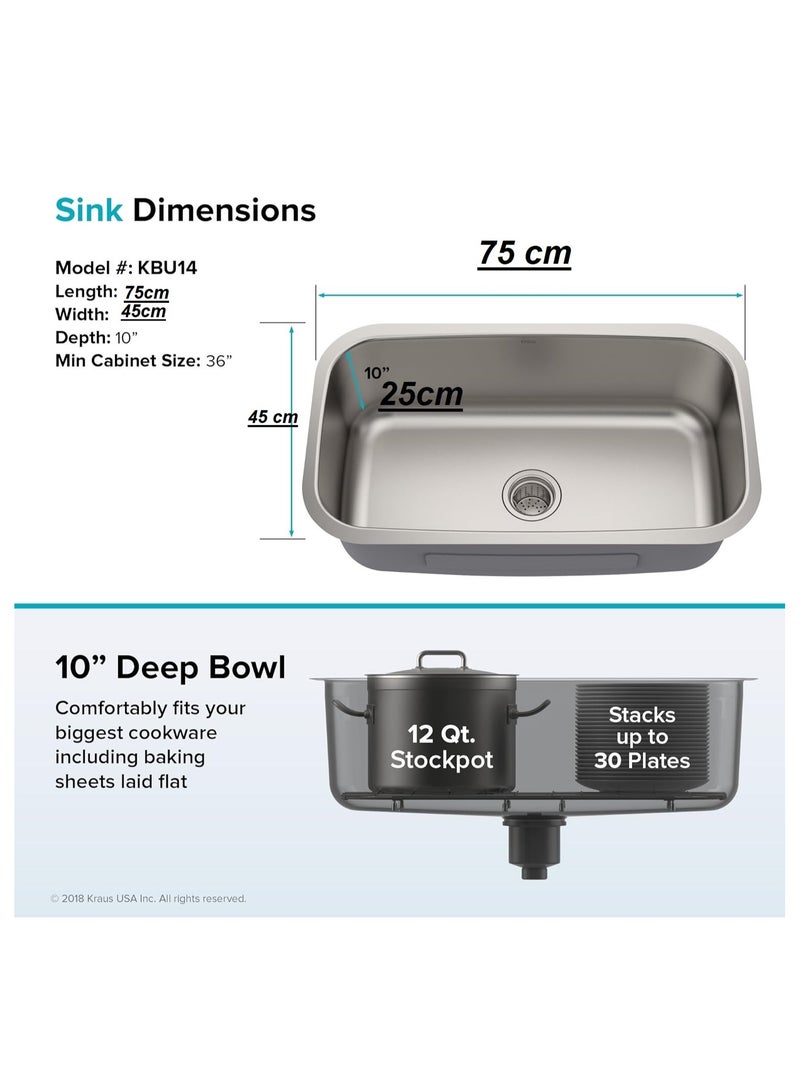 Kitchen sink 75 cm x 45 cm with waterfall pull-out mixer - Image 4