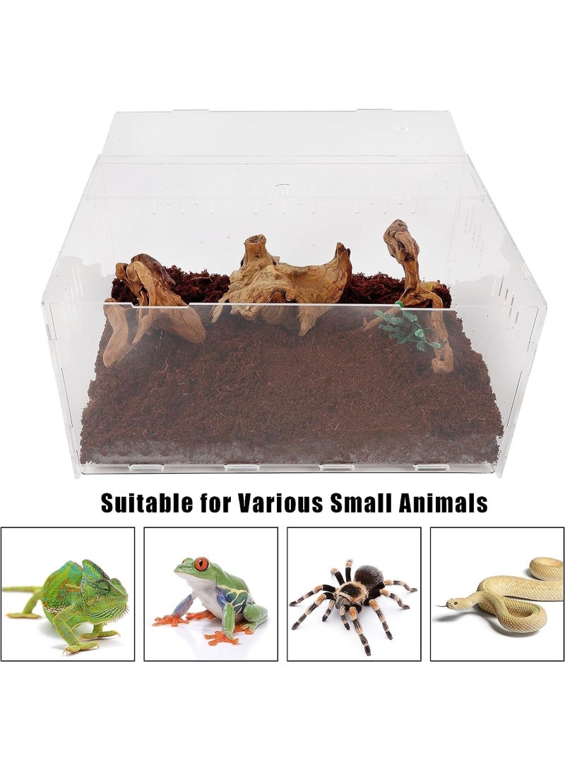 حوض زواحف، حاوية عنكبوت، 30 سم × 20 سم × 15 سم، صندوق تغذية كبير لمأوى عنكبوت الحشرات للحيوانات الصغيرة والمنزل والمكتب (الحجم: صغير) - Image 4