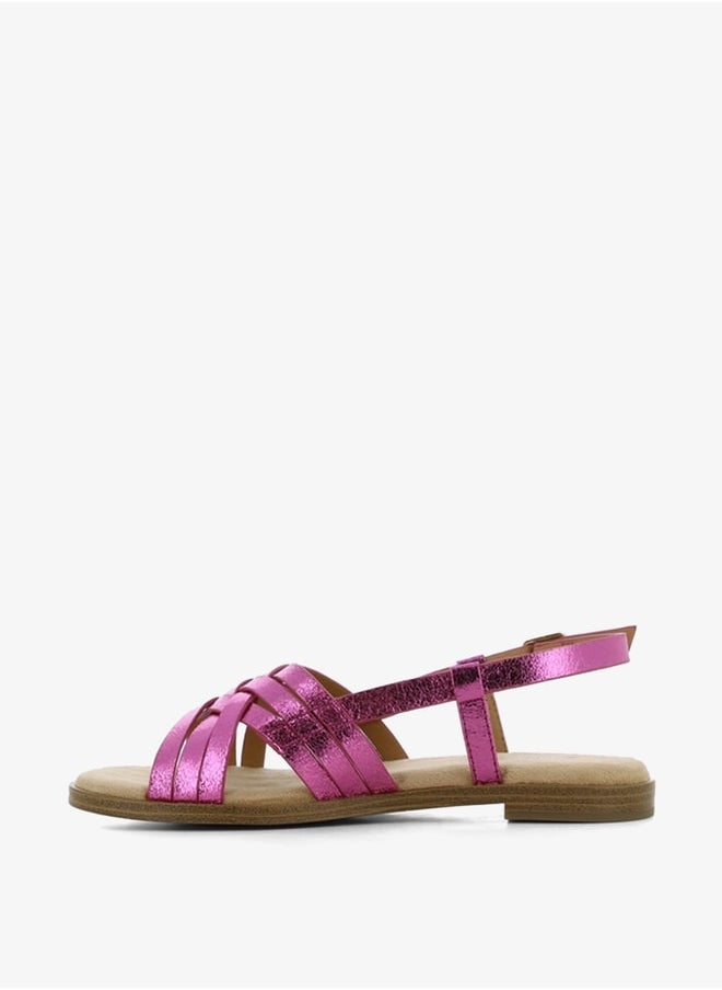SJ Women's Cross Strap Sandals with Buckle Closure  - Image 4