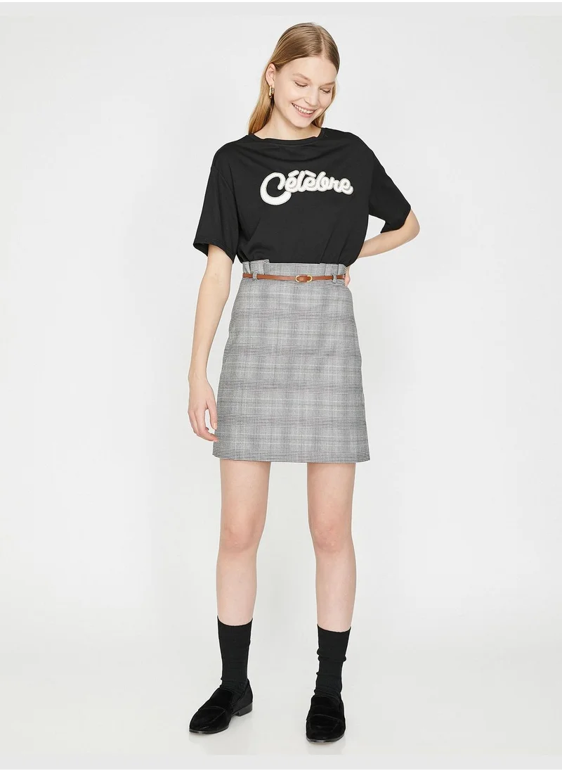 KOTON Check Skirt