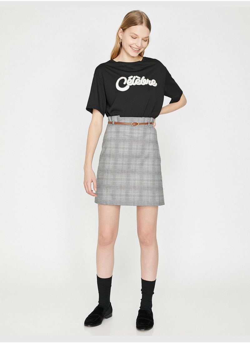 KOTON Check Skirt  - Image 1