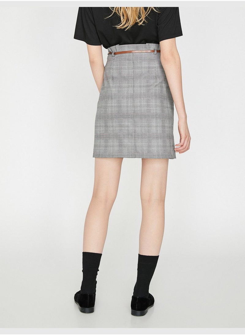 KOTON Check Skirt  - Image 4