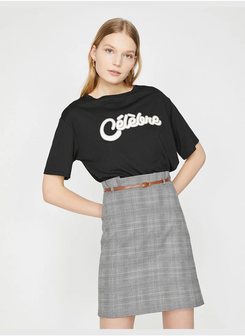 كوتون Check Skirt