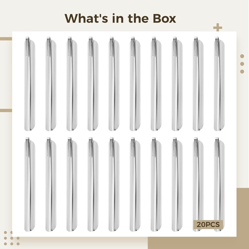 20 Stainless Steel Crumb Scrapers for Servers, Compact Crumbing Tools for Easy Dining Cleanup, Perfect for Home and Commercial Use - Image 5