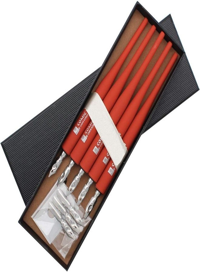 53 Arts 53ARTS® Plastic Professional Manga Gothic Pen Dip Pen Set with 5 Nibs Manga Calligraphy Drawing Pen Kit - 5 Pcs - Image 5
