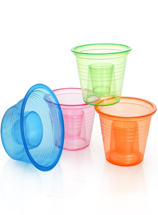 Coloch 200 Pack Plastic Bomber Cups, Disposable Bomb Cups Assorted Colors Power Bomber Double Shot Glass for Mixed Drinks, Shots, Party - Image 4