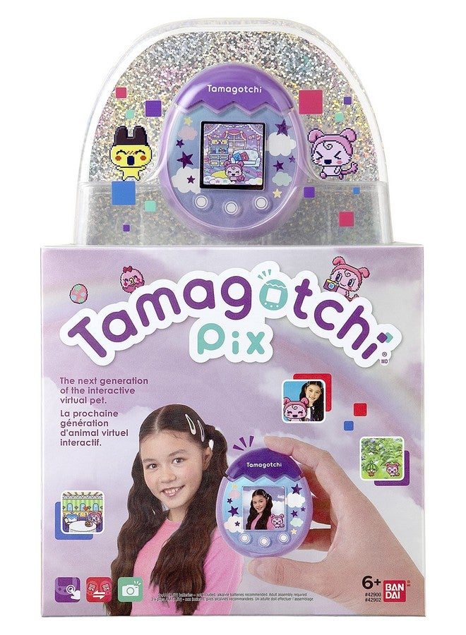 Tamagotchi تاما غوتشي 42902 بانداي بيكس الجيل التالي من حيوانات الواقع الافتراضي مع كاميرا، ألعاب وشخصيات قابلة للجمع - سماء، بنفسجي، مفرد - Image 5