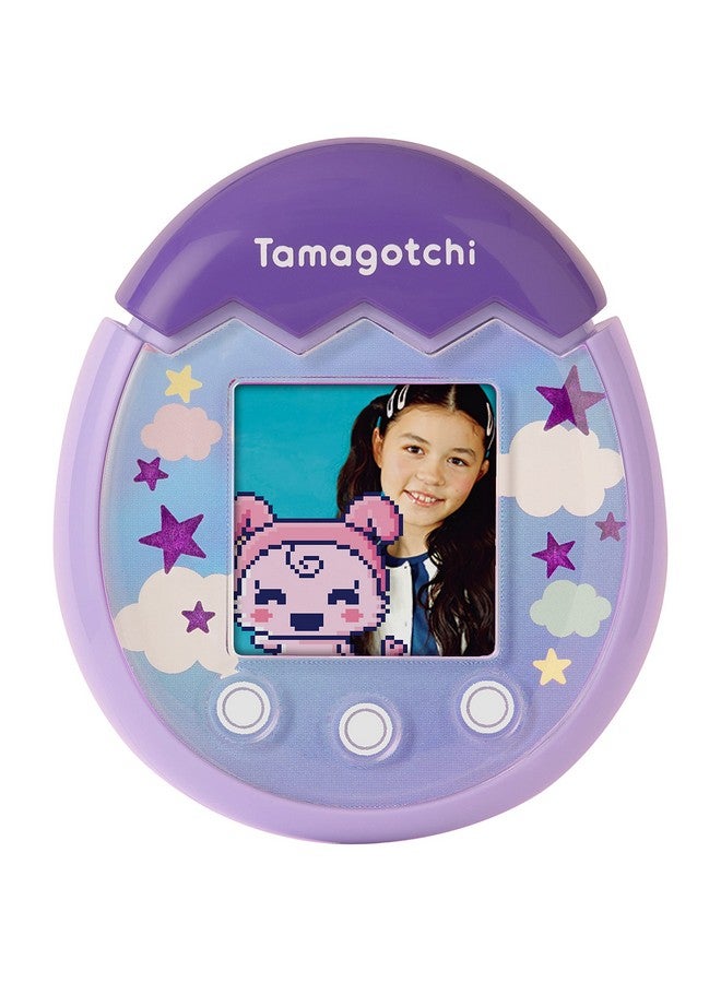 Tamagotchi تاما غوتشي 42902 بانداي بيكس الجيل التالي من حيوانات الواقع الافتراضي مع كاميرا، ألعاب وشخصيات قابلة للجمع - سماء، بنفسجي، مفرد - Image 1