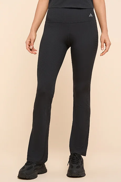 R&B Solid Active Leggings With Elastic Waist