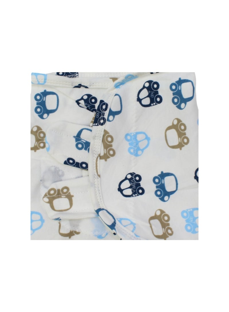 كولاكو قماط قطني للأطفال من كولاكو - لون أبيض كريمي بنقشة سيارات - Image 2