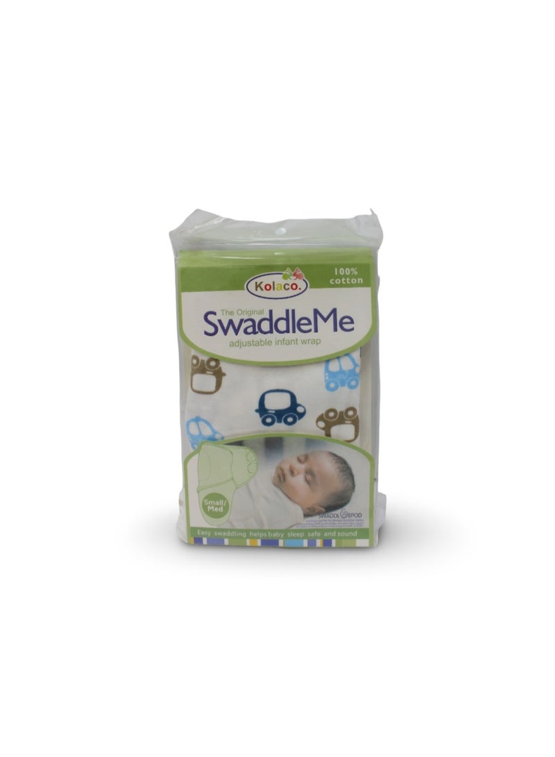 كولاكو قماط قطني للأطفال من كولاكو - لون أبيض كريمي بنقشة سيارات - Image 1