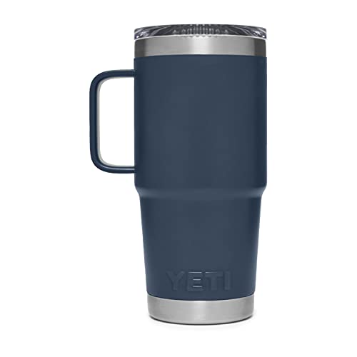 YETI Rambler 20 oz Travel Mug, Stainless Steel, Vacuum Insulated with Stronghold Lid, Navy - Image 5