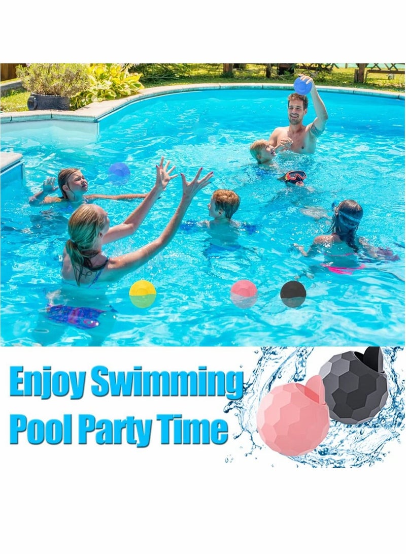SYOSI Water Balloons Quick Fill, Self-Sealing Reusable Refillable Water Bombs Silicone Splash Water Ball for Kids Adults Outdoor Activities Pool Beach Games Summer Party Supplies（12Pcs） - Image 4