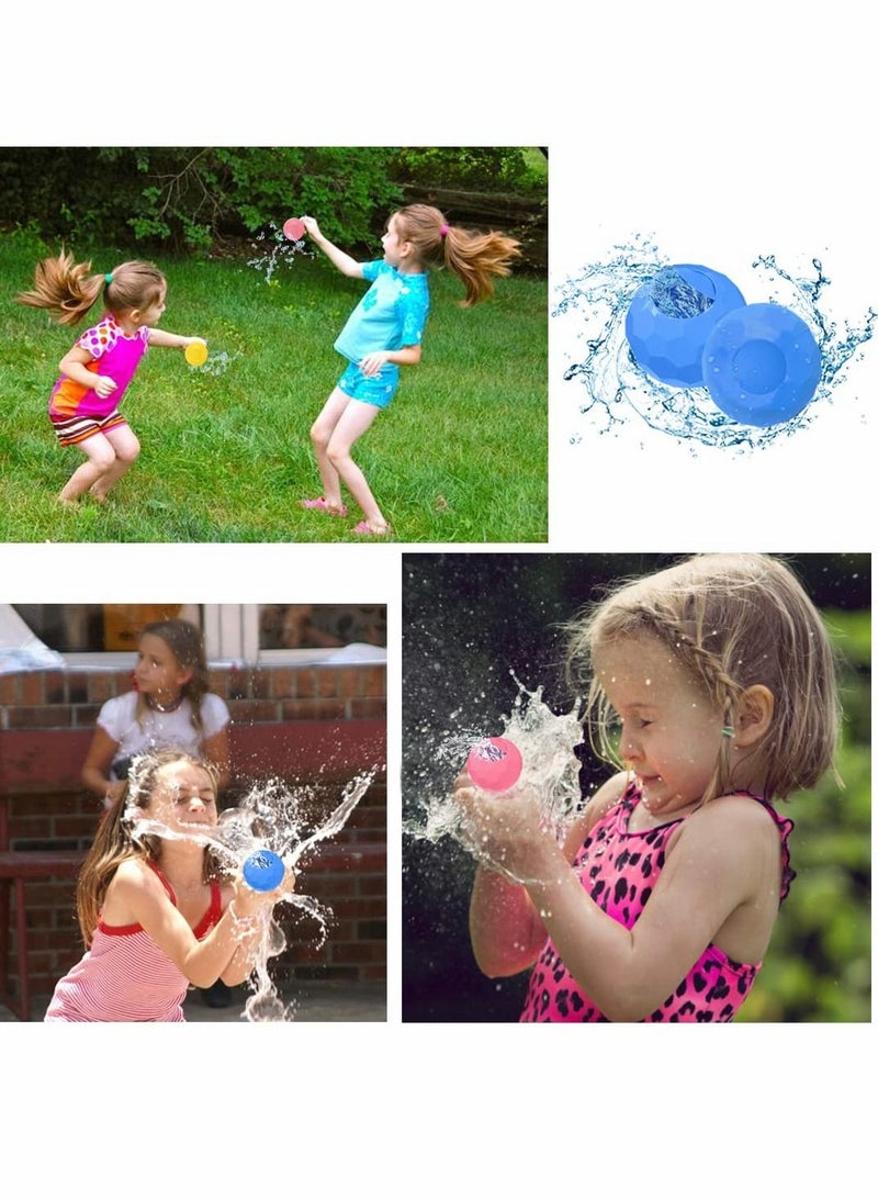 SYOSI Water Balloons Quick Fill, Self-Sealing Reusable Refillable Water Bombs Silicone Splash Water Ball for Kids Adults Outdoor Activities Pool Beach Games Summer Party Supplies（12Pcs） - Image 5