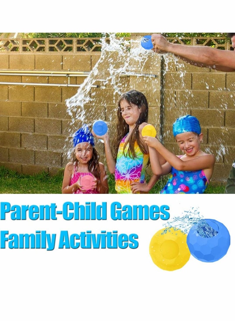 SYOSI Water Balloons Quick Fill, Self-Sealing Reusable Refillable Water Bombs Silicone Splash Water Ball for Kids Adults Outdoor Activities Pool Beach Games Summer Party Supplies（12Pcs） - Image 2