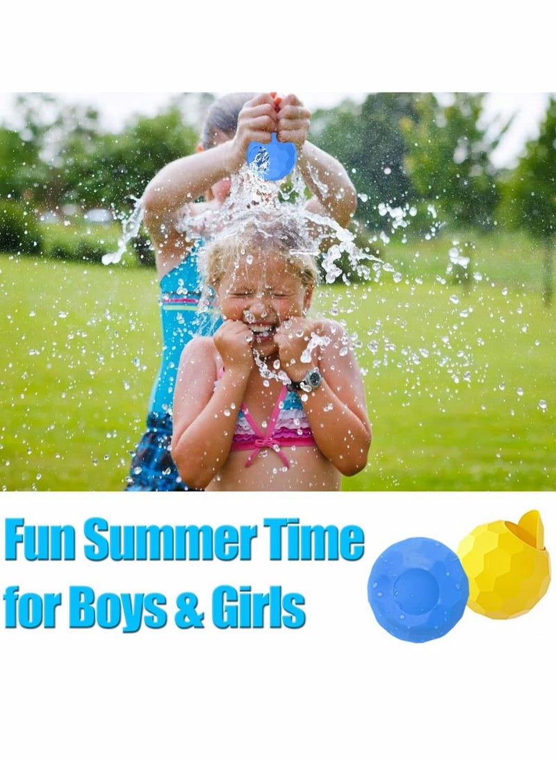 SYOSI Water Balloons Quick Fill, Self-Sealing Reusable Refillable Water Bombs Silicone Splash Water Ball for Kids Adults Outdoor Activities Pool Beach Games Summer Party Supplies（12Pcs） - Image 3
