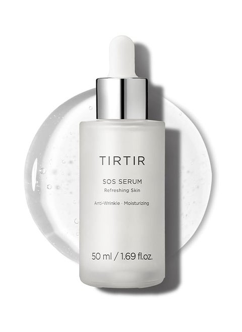 SOS Serum - Radiant Glow Boosting Face Serum - Plumping, Anti Aging, Moisturizing Hydrating - Visibly Smooth and Glowy Skin - Fragrance Free Serum for All Skin Types, 50ml / 1.69 fl.oz