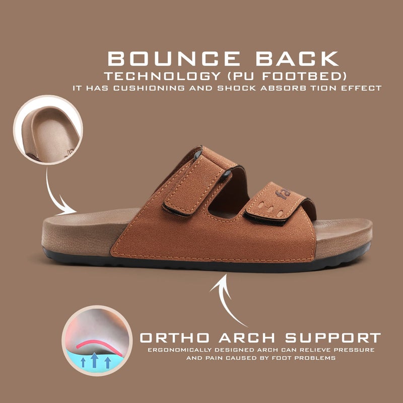 Face صنادل تان للرجال - Image 2