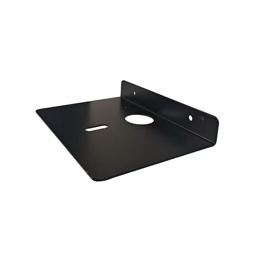 myl Metal Wall Mounted Floating Shelf with Cable Access Hole Flat Wall (2, Black) - Image 4