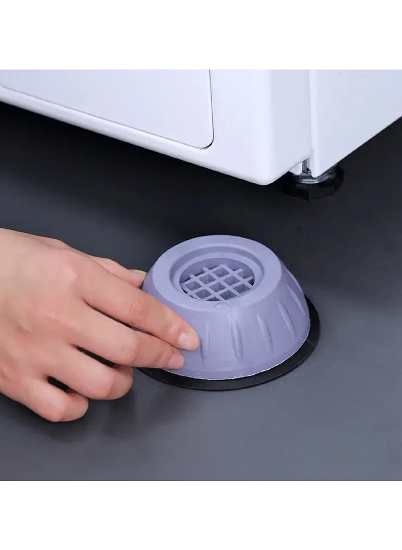 LIMITLESS 4Pcs Shock Absorbing Washing Machine Pads, Anti Vibration, Noise Reducing Support Anti Shock and Anti Slip Rubber Washing Machine Feet Pads Anti Walk Dryer Washer Vibration Pads (Grey)  - Image 4