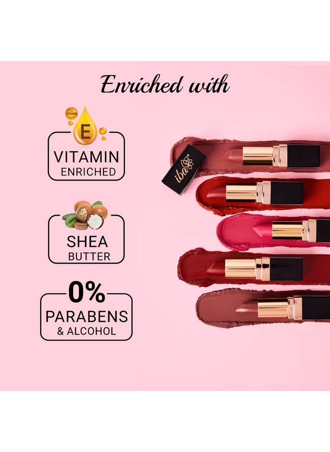 Iba Long Stay Matte Lipstick, M02 Mocha Shot, 4 G For Women | Long-Lasting, Hydrating, And Lightweight | Intense Color & Highly Pigmented Lip Color | Matte Finish | Enriched With Vitamin E | Makeup  - Image 4