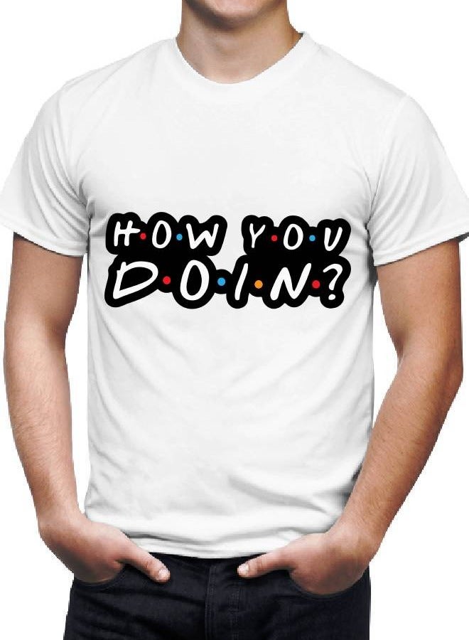 LOUD UNIVERSE Men’s Soft T Shirt Printed How You Doing - Image 1