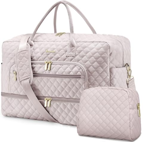 LUOCIP Travel Duffel Bags for Women with Shoe Compartment Weekender Overnight Bag with Wet Pocket Toiletry Bag Carry On Personal Item Bag Travel Tote Gym Bag Hospital Bags for Labor and Delivery - Image 1