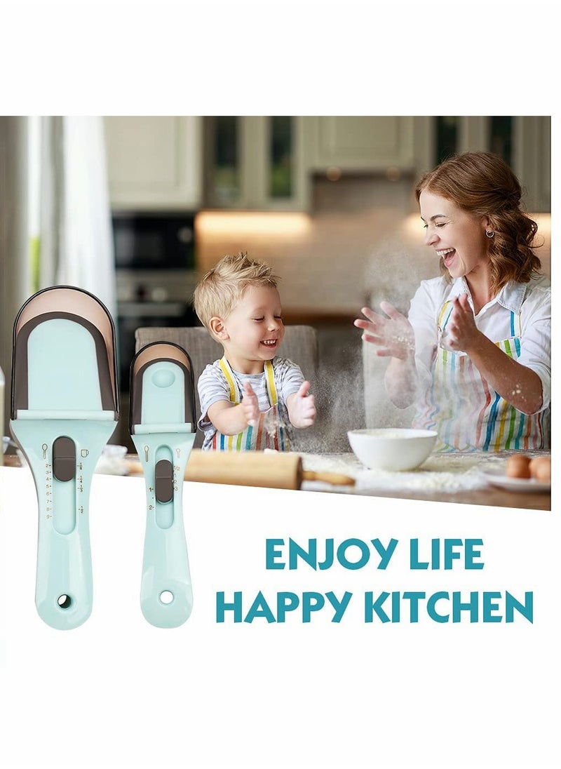 KASTWAVE Adjustable Measuring Cups, Spoons Sets, Kitchen Tools Plastic Tablespoon Measuring Cup Magnetic, for DIY Cooking Baking Kitchen, Solid/Powder/Liquid, Set of 2  - Image 4