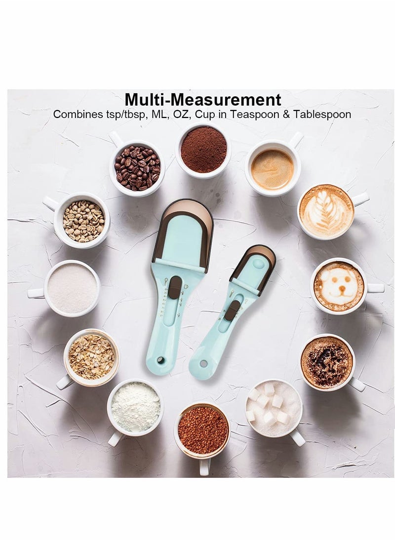 KASTWAVE Adjustable Measuring Cups, Spoons Sets, Kitchen Tools Plastic Tablespoon Measuring Cup Magnetic, for DIY Cooking Baking Kitchen, Solid/Powder/Liquid, Set of 2  - Image 3