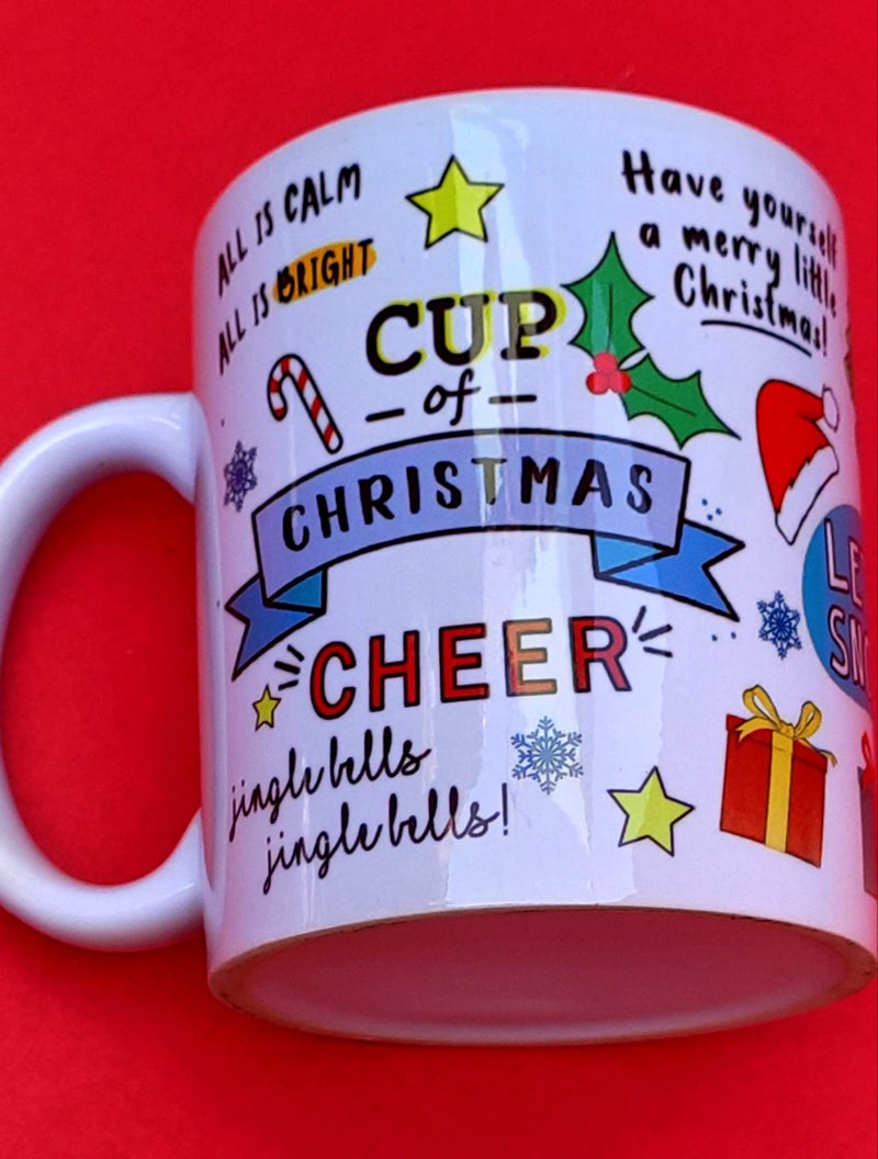 DAYS Merry Christmas Theme Printed Ceramic Mug (White, 325ml) - Image 4