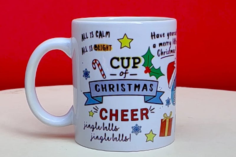 DAYS Merry Christmas Theme Printed Ceramic Mug (White, 325ml) - Image 1