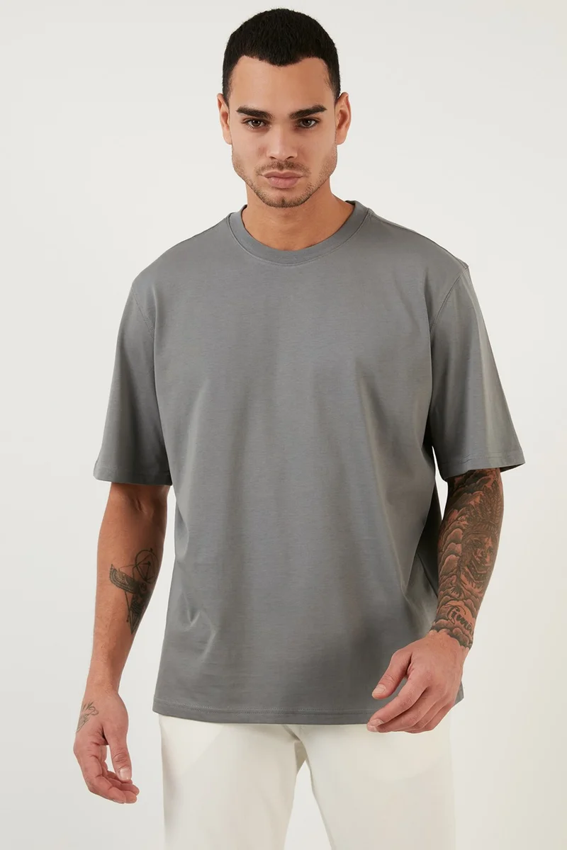 Buratti Cotton Oversize Crew Neck Basic T Shirt Men's T Shirt 5902365