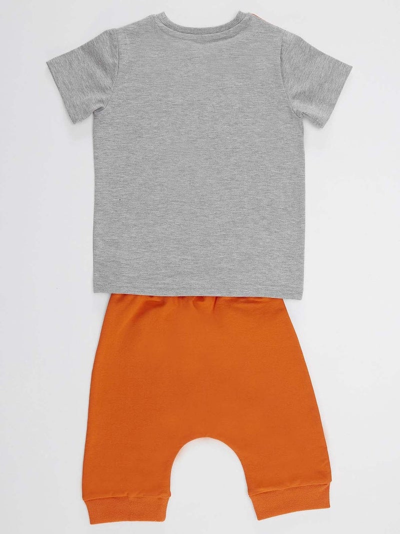 Denokids Roar Tiger Boy T-shirt Capri Shorts Set  - Image 3
