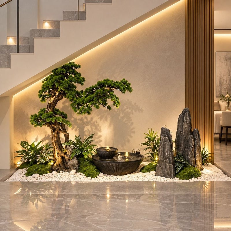 DANUBE HOME Scholar Rock Bonsai Zen Garden - With 1 Year Warranty, Multi Color, Refined Decor, Mgo ,For Enhancing Gardens, Patios, Balconies, Entrances - Image 1