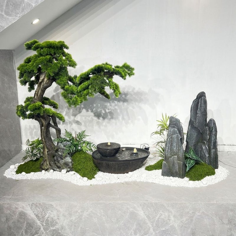 DANUBE HOME Scholar Rock Bonsai Zen Garden - With 1 Year Warranty, Multi Color, Refined Decor, Mgo ,For Enhancing Gardens, Patios, Balconies, Entrances - Image 2