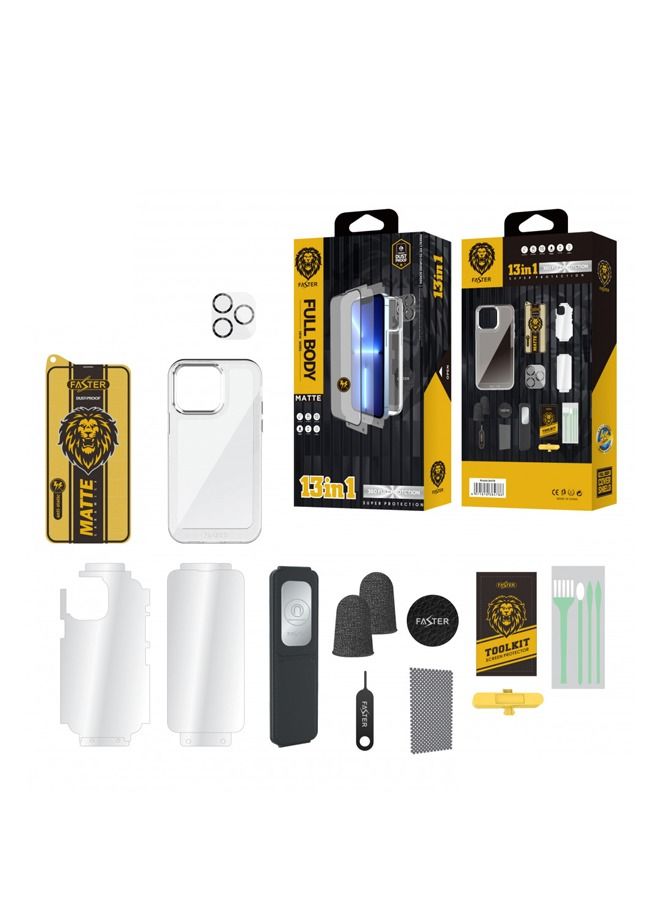 Faster 9 In 1 Protection Package For Apple iPhone 13 Pro Max Multicolour - Image 2