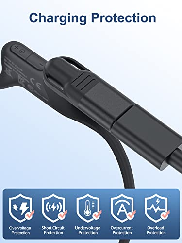 seynli [Twin Pack] USB C Adapter Charger Converter for Aftershokz Headphones Charger, Compatible with Shokz Aeropex, OpenRun, OpenRun Pro, OpenRun Mini, OpenComm 2/UC, for Aftershokz Charging Cable - Image 4